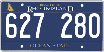 RI license plate 627280