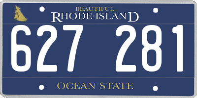 RI license plate 627281