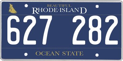 RI license plate 627282