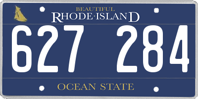 RI license plate 627284