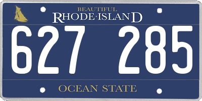 RI license plate 627285