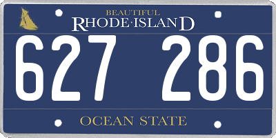 RI license plate 627286