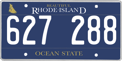 RI license plate 627288