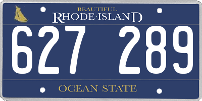RI license plate 627289