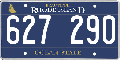 RI license plate 627290