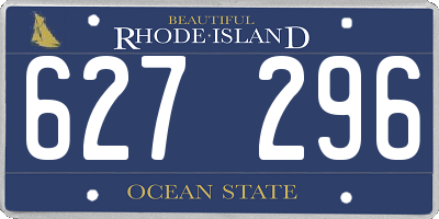 RI license plate 627296