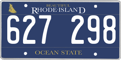 RI license plate 627298