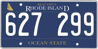 RI license plate 627299