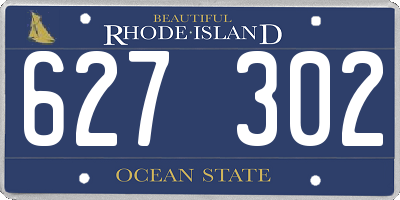 RI license plate 627302