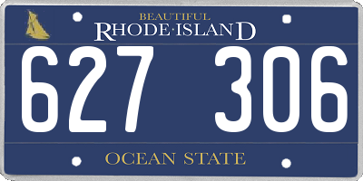 RI license plate 627306