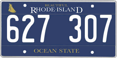 RI license plate 627307