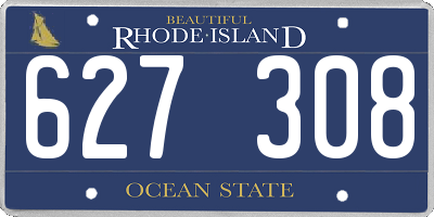 RI license plate 627308