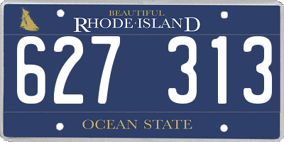RI license plate 627313