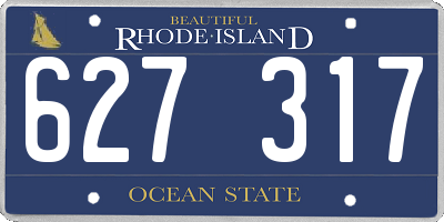 RI license plate 627317