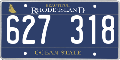 RI license plate 627318