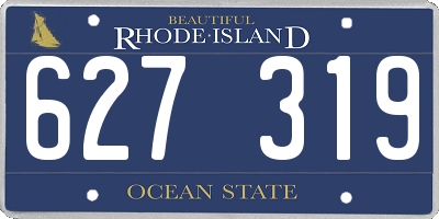 RI license plate 627319