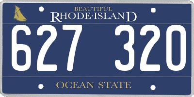 RI license plate 627320