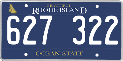 RI license plate 627322