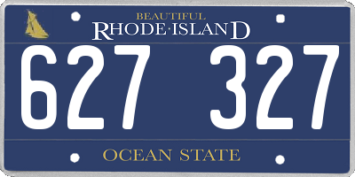 RI license plate 627327
