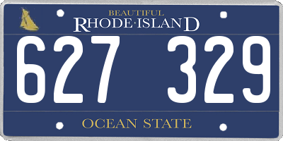 RI license plate 627329