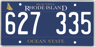 RI license plate 627335