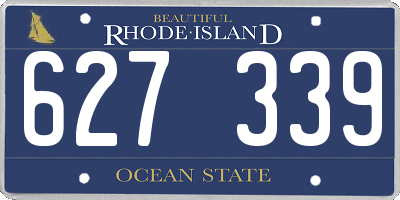 RI license plate 627339