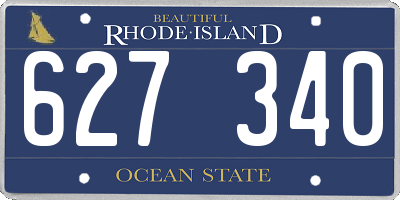 RI license plate 627340