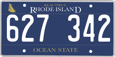RI license plate 627342