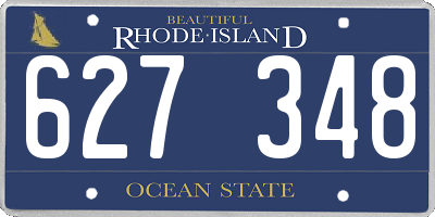 RI license plate 627348