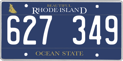 RI license plate 627349