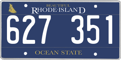 RI license plate 627351