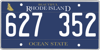 RI license plate 627352