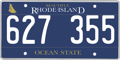 RI license plate 627355