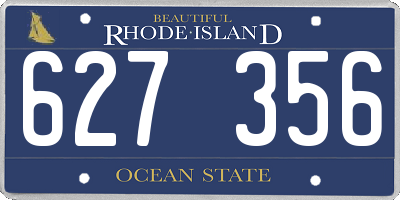 RI license plate 627356