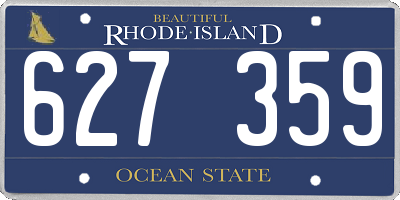RI license plate 627359