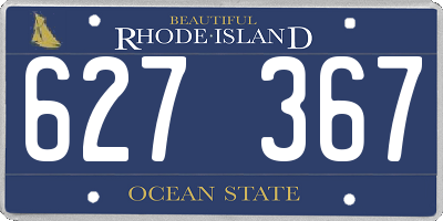 RI license plate 627367