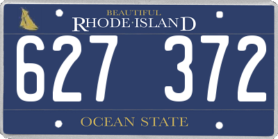 RI license plate 627372