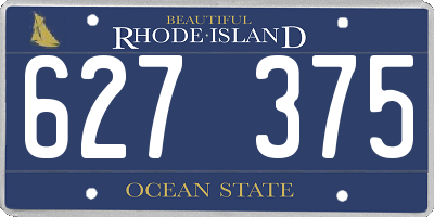 RI license plate 627375