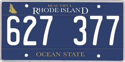 RI license plate 627377