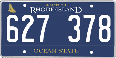 RI license plate 627378