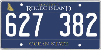 RI license plate 627382