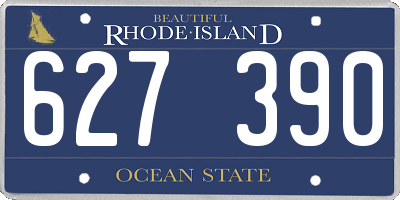 RI license plate 627390