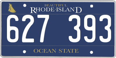RI license plate 627393