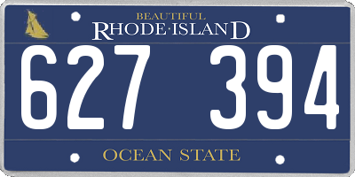 RI license plate 627394