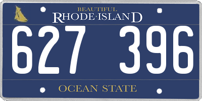RI license plate 627396