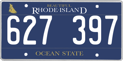 RI license plate 627397