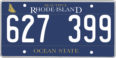 RI license plate 627399