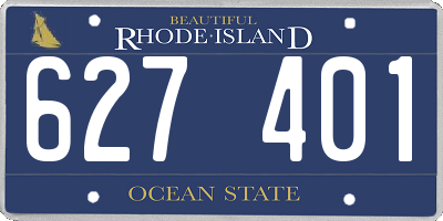 RI license plate 627401