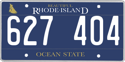 RI license plate 627404