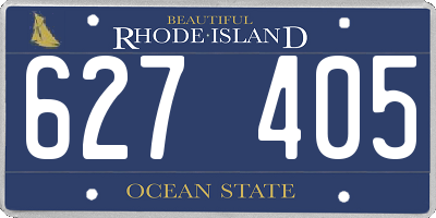 RI license plate 627405